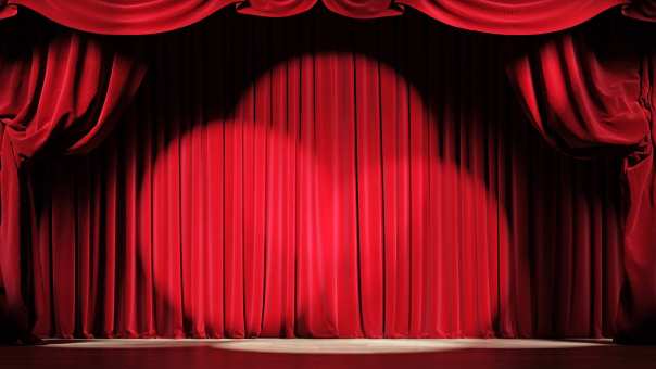 Theater met gordijnen