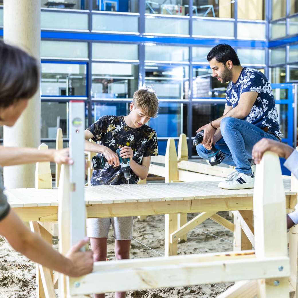 Studenten aan het werk