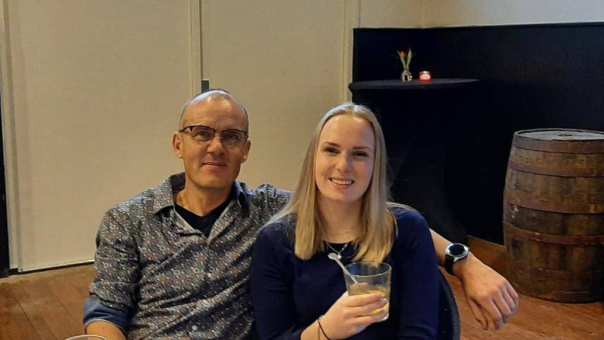 Foto bij het interview met vader Carsten en dochter Kirsten. Geplaatst door HB.