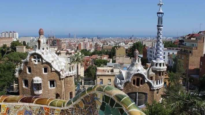 Overzichtsfoto Park Guell in Barelona