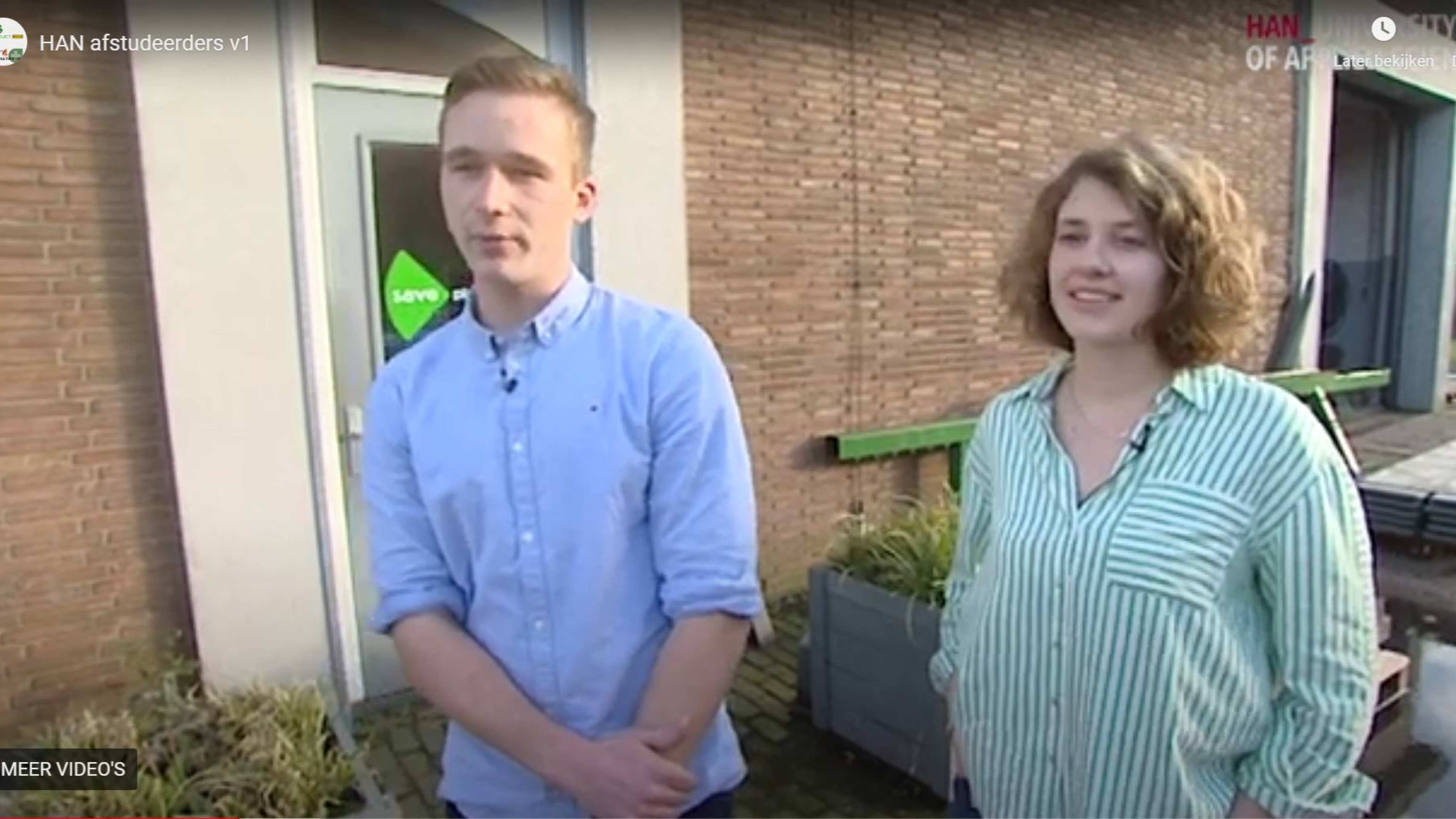 Maud en Robert studeerden af op bouwblokken maken van gerecycled plastic. Bouwkunde