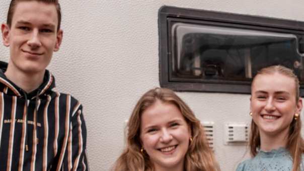 3 studenten Communicatie voor de Campus Camper