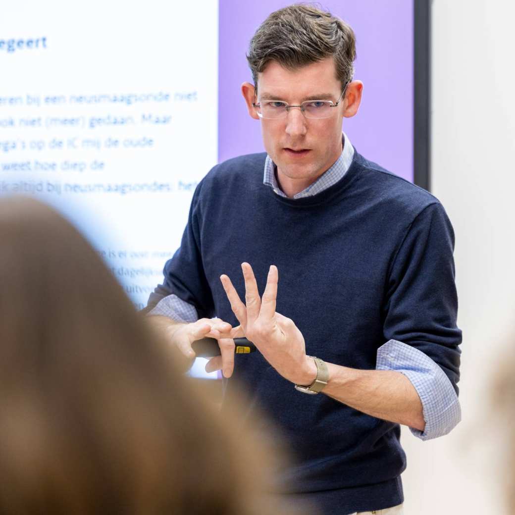 Benjamin Wendt tijdens zijn workshop