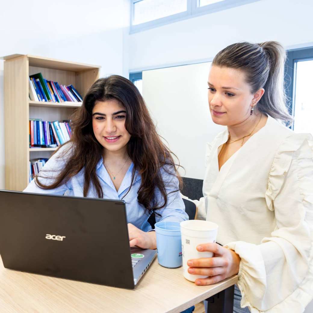 Studenten aan het werk op de HAN in Nijmegen