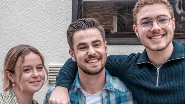 3 studenten Commerciële Economie Innovation voor de Campus Camper