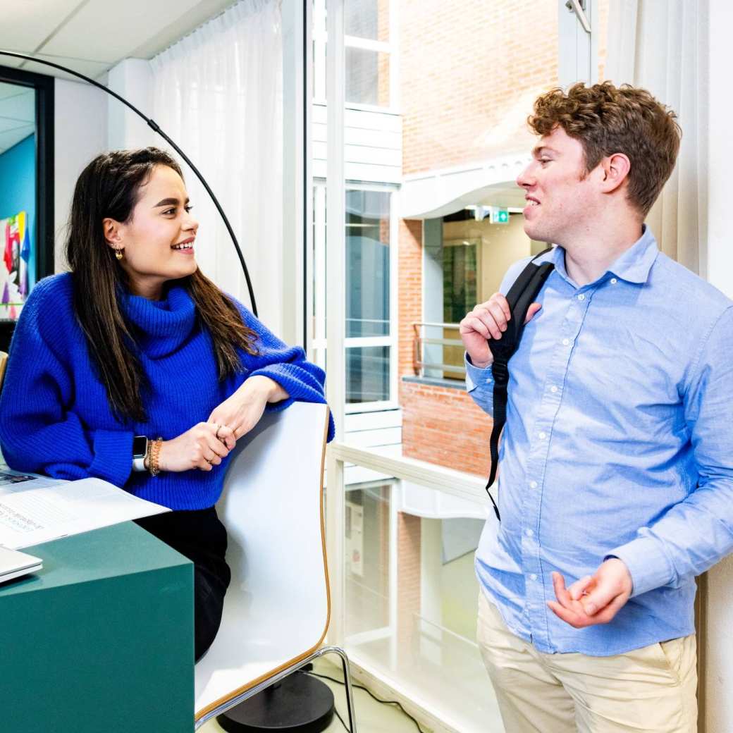 Studiekeuzegesprek met een student