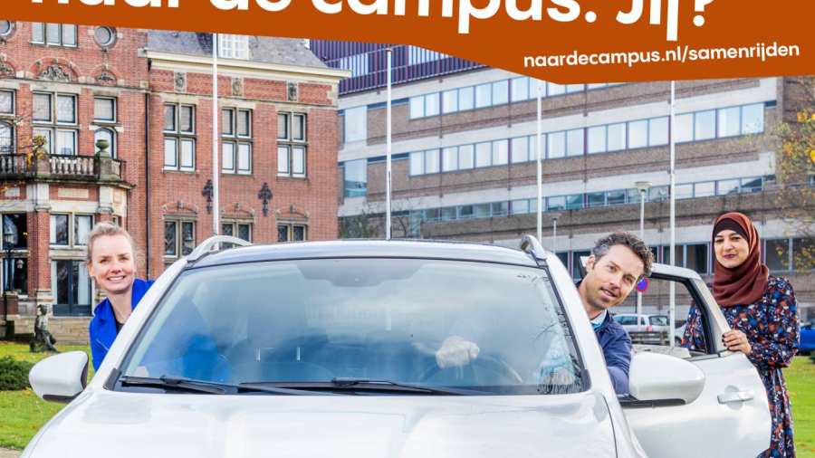 Campagne beeld ondersteunend bij promotie van Toogethr app op de campus