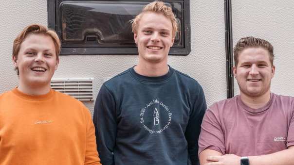 3 studenten Civiele Techniek voor de Campus Camper