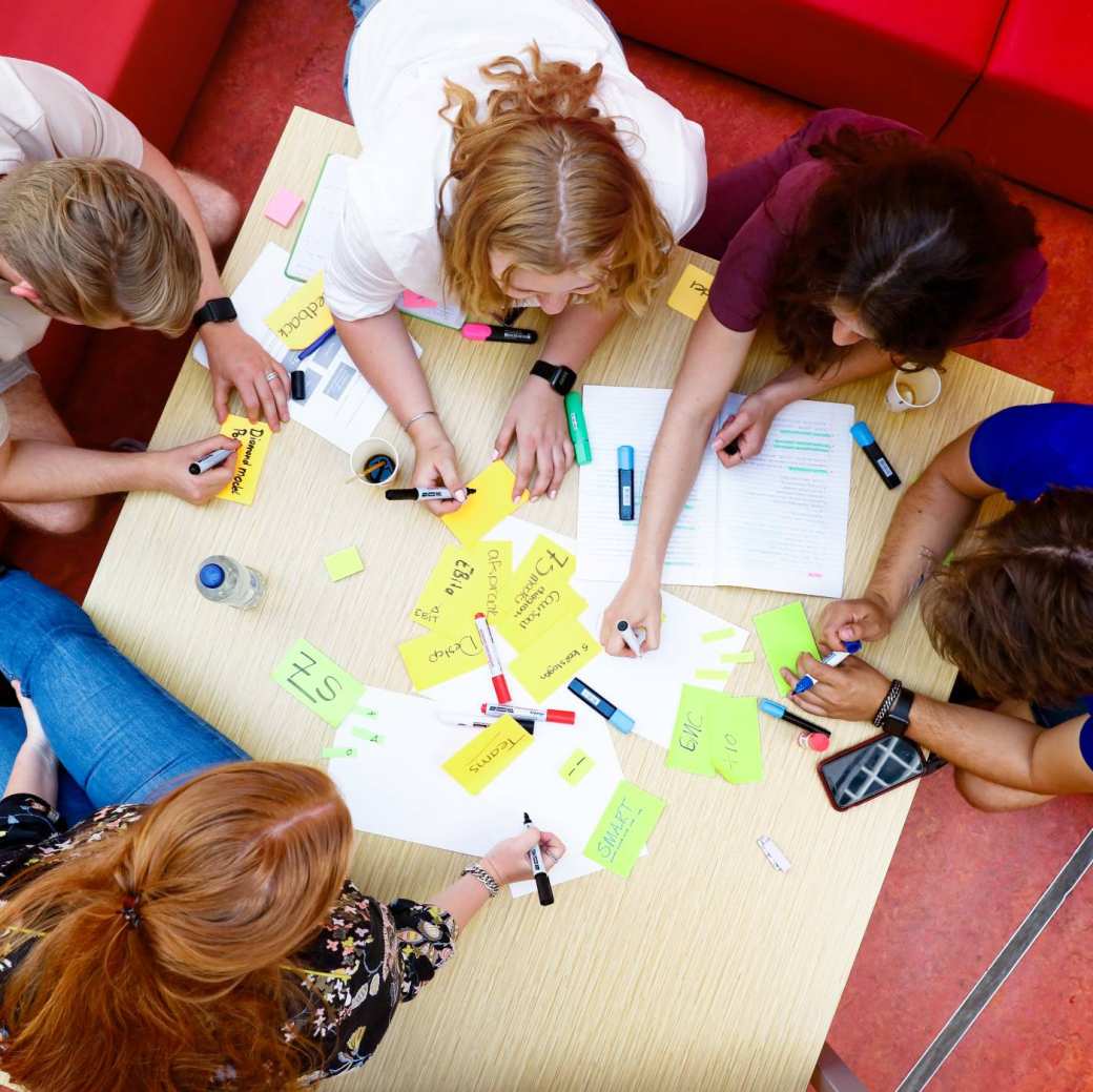 studenten groep werkoverleg