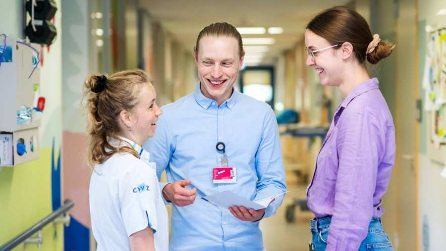 Fotoshoot vergaande samenwerking door HAN academie gezondheid en vitaliteit bij CWZ. LET OP web versie