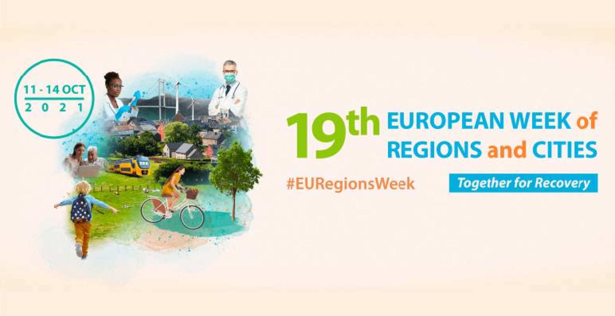 Logo van de EU Regions and Cities week 2021