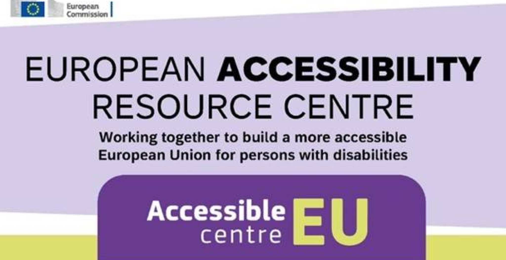 Logo van AccessibleEU centre: European accessibility resource centre. Working together to build a more accessible European Union for persons with disabilities