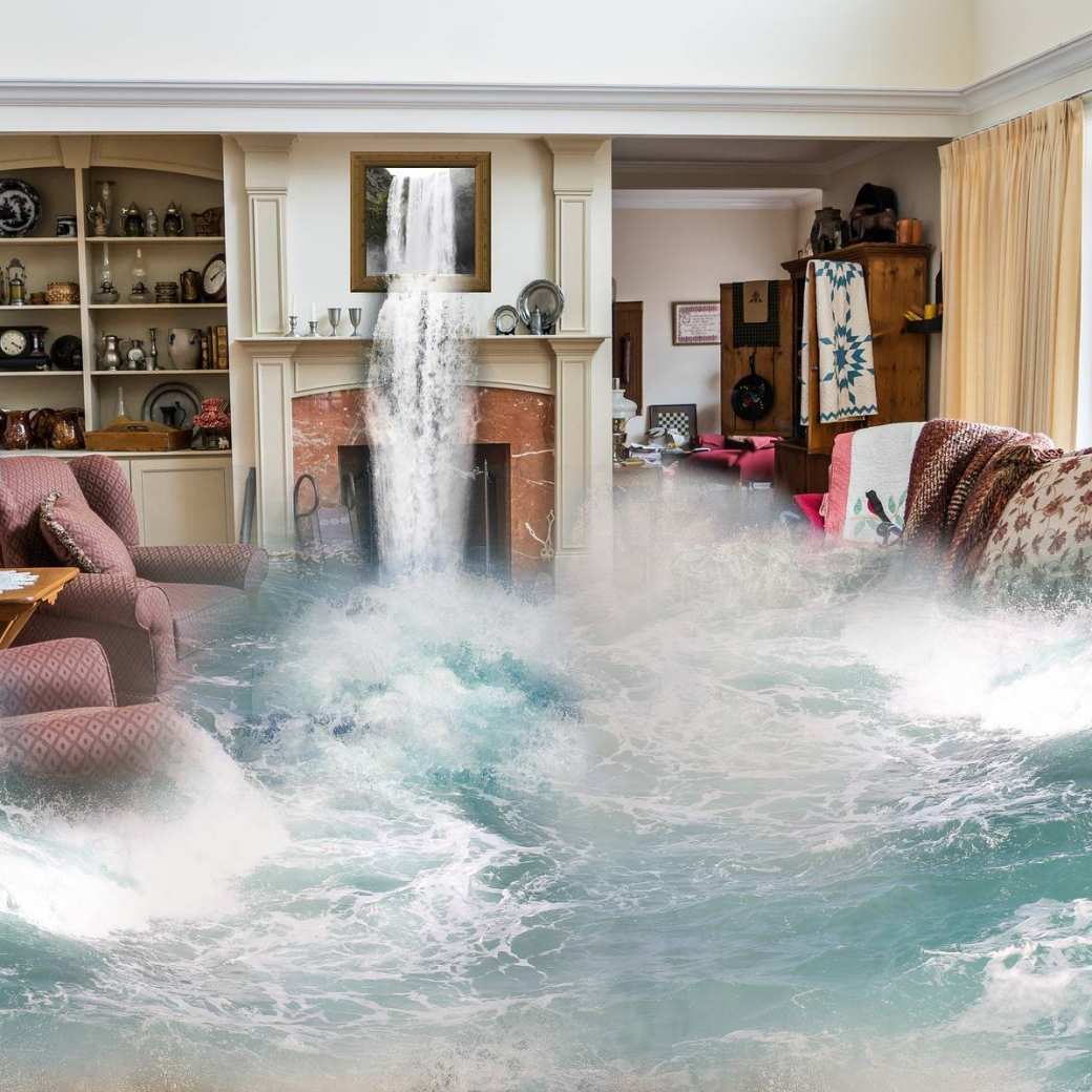 Overstroming van een huis