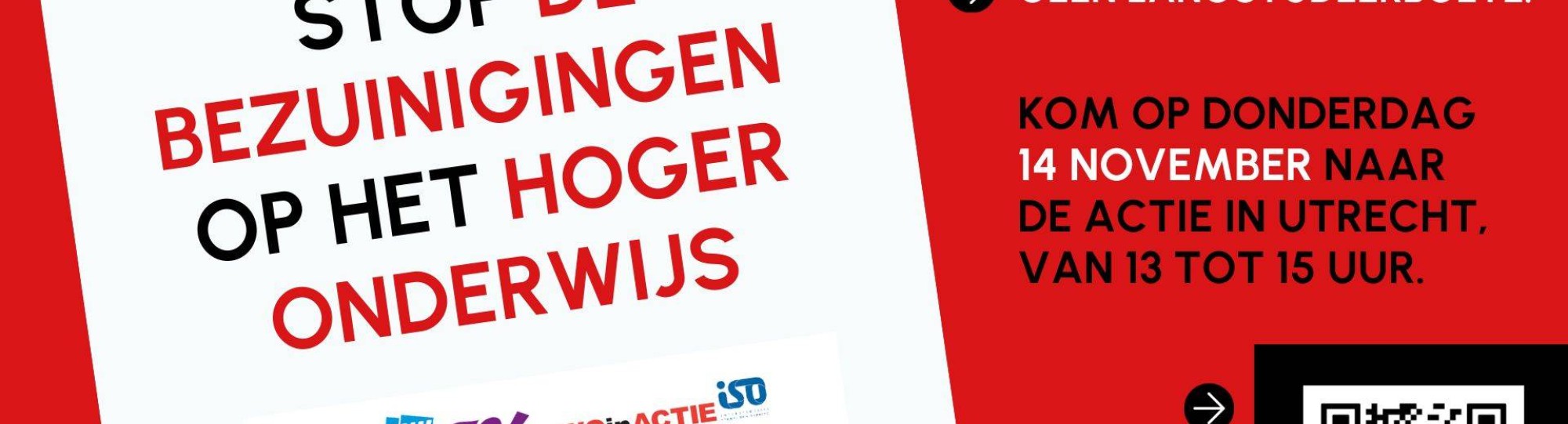 Visual campagne "Kabinet sloopt hoger onderwijs"