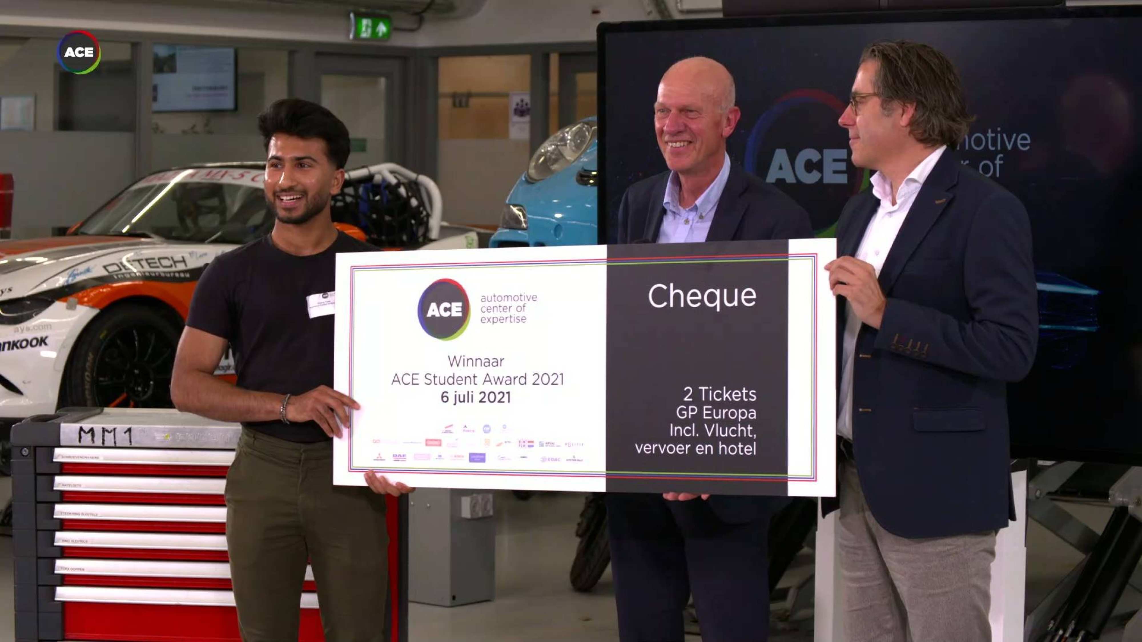 Umang Tulsi, HAN-student/alumnus Automotive Engineering, heeft op 6 juli de ACE Student Award 2021 gewonnen (geplaatst door Erik Rijpstra)