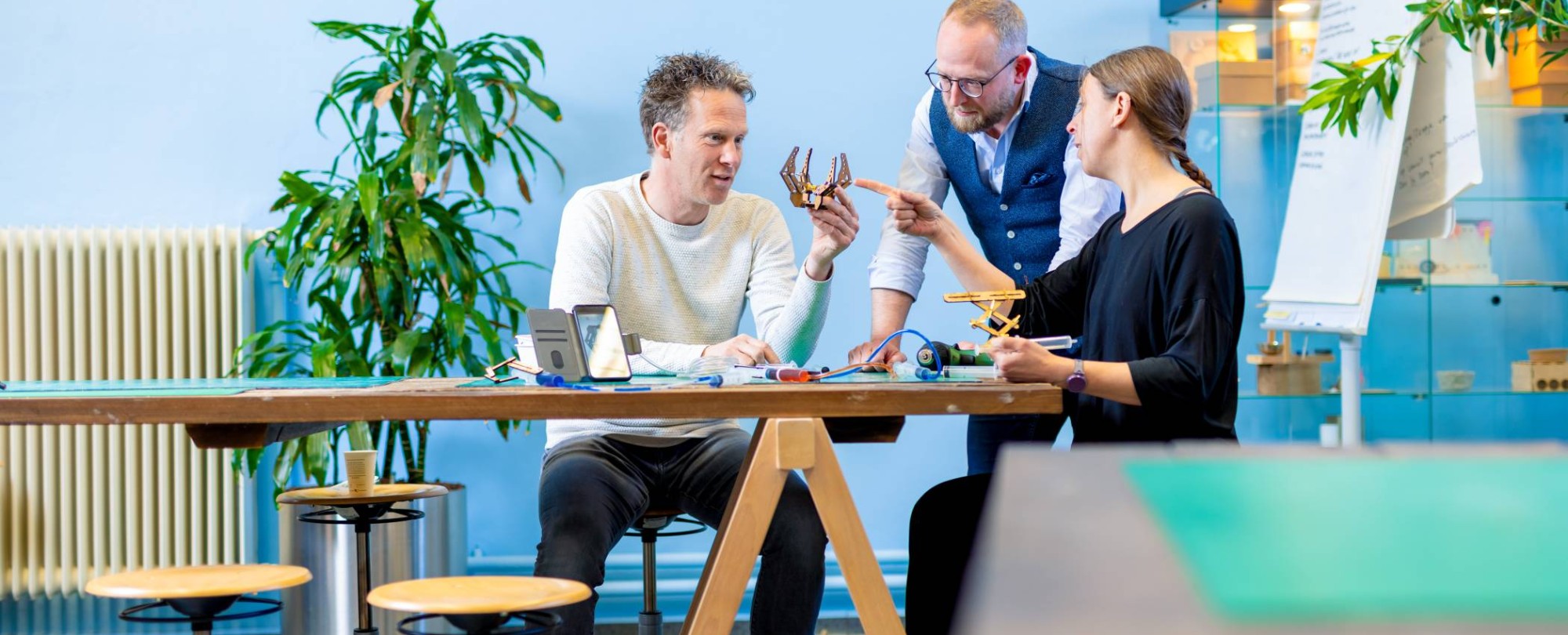 Studenten aan tafel