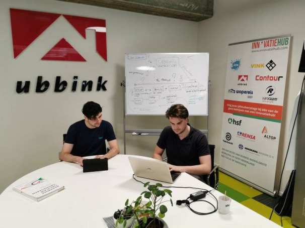 en Stijn in de Innovatiehub