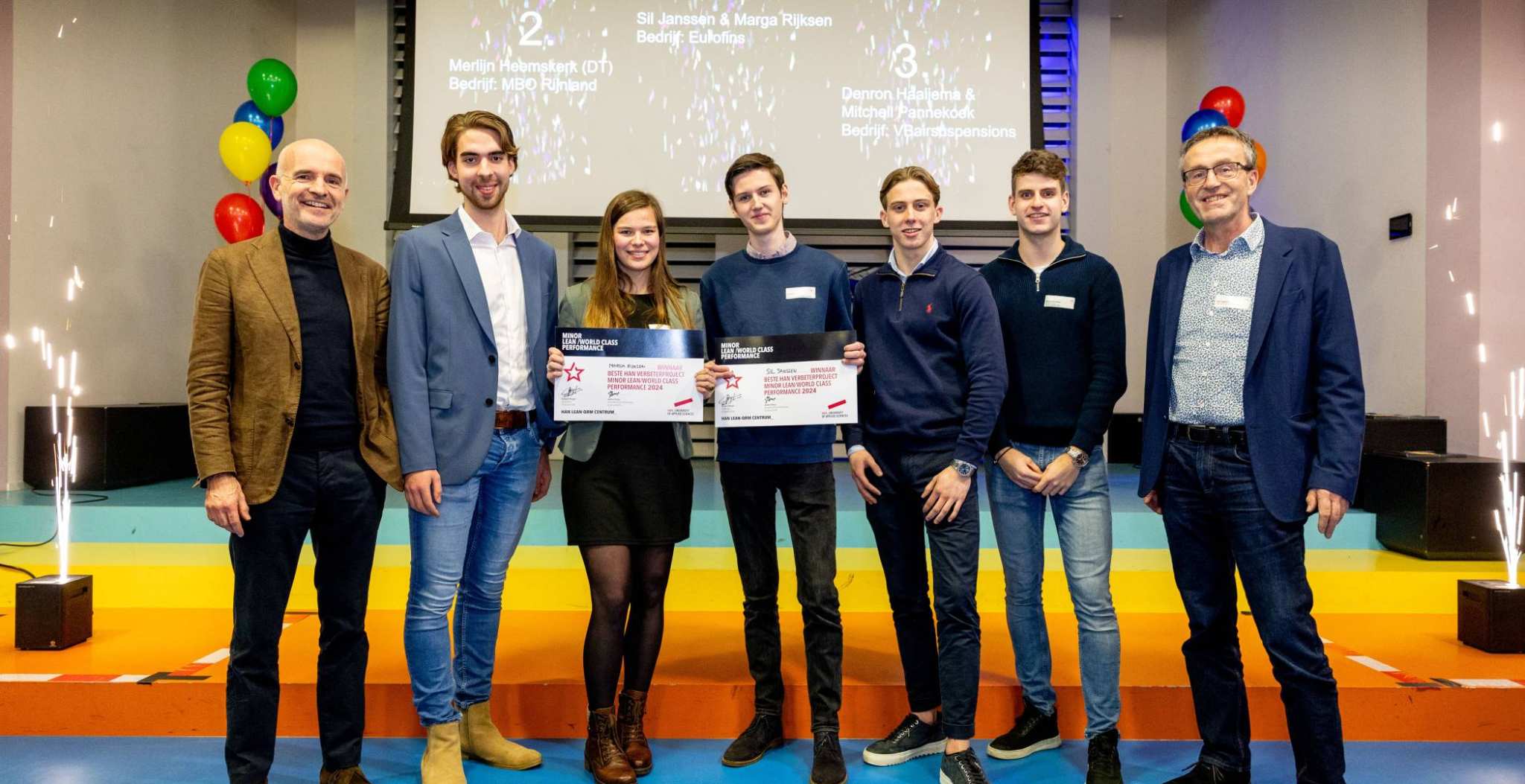 De winnaars en de genomineerden voor het HAN Lean verbeterproject 2024