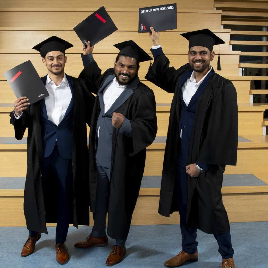 master engineering systems graduates celebration four students march 2022